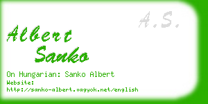 albert sanko business card